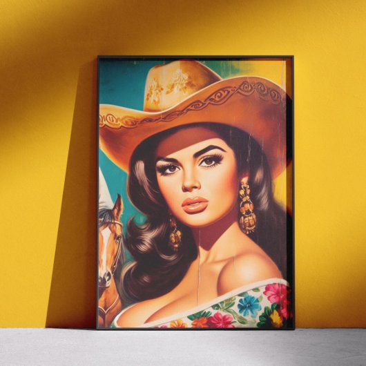 Vintage Country Pin-up ポスター