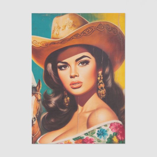 Vintage Country Pin-up 薄葉紙 (正面)