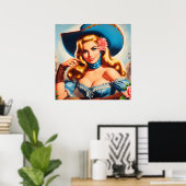 Vintage Country Woman ポスター (ホームオフィス)