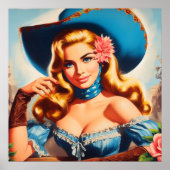 Vintage Country Woman ポスター (正面)