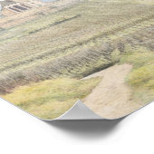 Vintage Countryside Church Sketch – Rustic Vineyar ポスター (角)