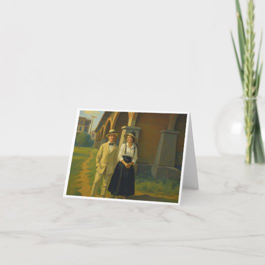 Vintage Courtin’ Couple サンキューカード (正面)