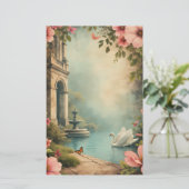 Vintage courtyard scrapbook paper and stationary 便箋 (スタンド正面)