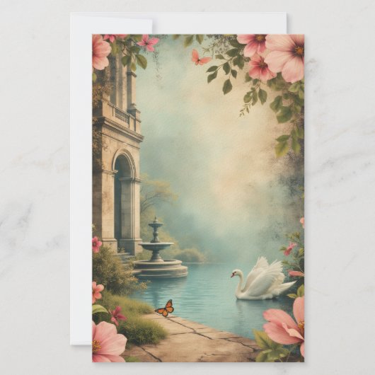 Vintage courtyard scrapbook paper and stationary 便箋 (正面)