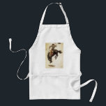 Vintage Cowboy, Bronco Buster Study by NC Wyeth スタンダードエプロン<br><div class="desc">Vintage illustration American West fine art painting featuring a pioneer cowboy riding on a wild bucking bronco horse in a rodeo. Study of a Bronco Buster by NC Wyeth. 1902.</div>