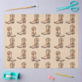 Vintage cowdoy boots 薄葉紙 (クラフト)