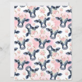 Vintage Cows Scrapbook Paper (裏面)