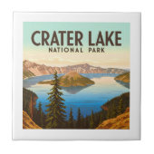 Vintage Crater Lake National Park タイル (正面)