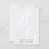 Vintage crest online wedding Attendance QR code 出欠カード (裏面)