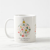 Vintage Crhistmas Balls mug コーヒーマグカップ (左)