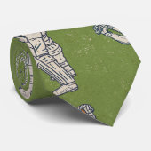 Vintage Cricket pattern ネクタイ (ロール)