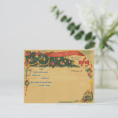 Vintage Crismas電報(カスタマイズ可能) ポストカード (スタンド正面)