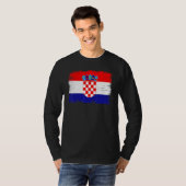 Vintage Croatia Flag Croatian Independence Day Tシャツ (正面フル)