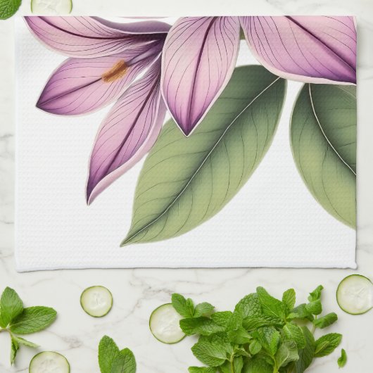 Vintage Crocus キッチンタオル (折り畳み)