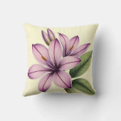 Vintage Crocus on Weathered Paper クッション (裏面)