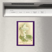 Vintage Cross With Lamb Easter Magnet マグネット (インサイチュ (食洗機))