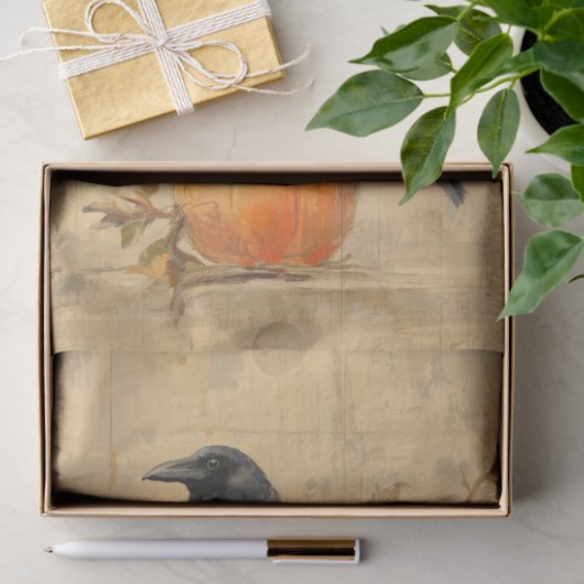 Vintage Crow Halloween 薄葉紙 (ギフト)