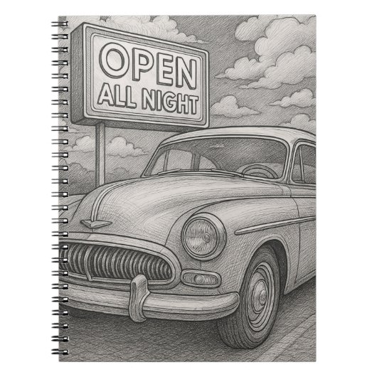 Vintage Cruiser Notebook ノートブック (正面)