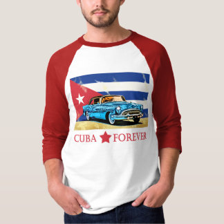 Vintage Cuba Flag Classic Car T-Shirt Tシャツ