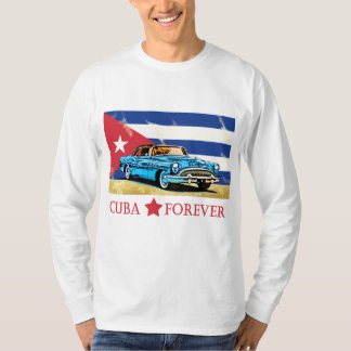 Vintage Cuba Flag Classic Car T-Shirt Tシャツ