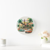 Vintage Cuba Travel - Greetings From Havana ラウンド壁時計 (ホーム)