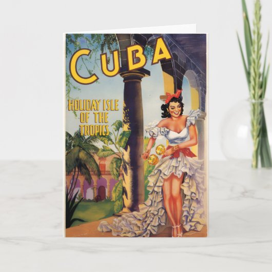 Vintage Cuban Tourist Commission Tropics Travel カード (正面)