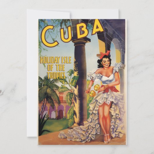 Vintage Cuban Tourist Commission Tropics Travel シーズンカード (正面)