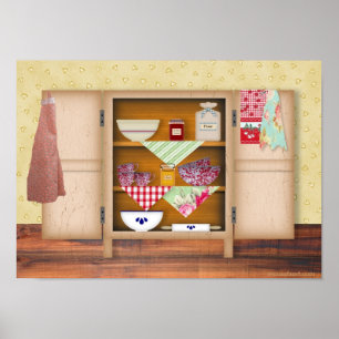 Vintage Cupboard Poster ポスター