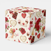 Vintage Cupid Floral Birthday Valentine フェイバーボックス (裏面サイド)