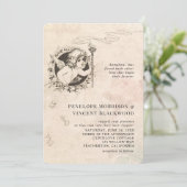 Vintage  Cupid Love Wedding Invitation 招待状 (スタンド正面)