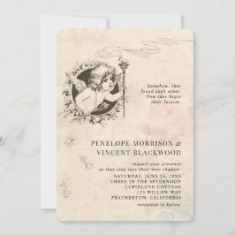 Vintage  Cupid Love Wedding Invitation 招待状