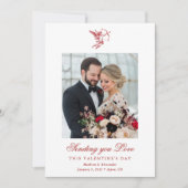 Vintage Cupid Newlyweds Valentine's Day Wedding カード (正面)