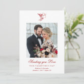 Vintage Cupid Newlyweds Valentine's Day Wedding カード (スタンド正面)