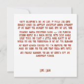 Vintage Cupid with Rose Bouquet カード (裏面)