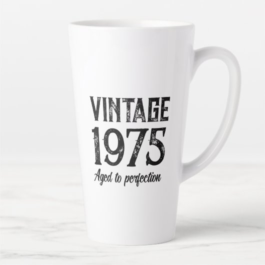 Vintage Custom Birthday Gift Mug カフェラテマグ (右)