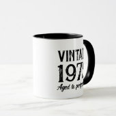 Vintage Custom Birthday Gift Mug マグカップ (正面右)