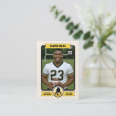 Vintage Custom Football Trading Card, Gold Player コーリングカード (スタンド正面)