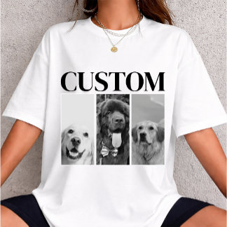 Vintage Custom Pet dog cat photo personalized 90s  Tシャツ