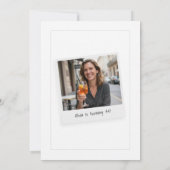 Vintage Custom Photo Adult Birthday Party  招待状 (裏面)