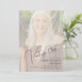 Vintage Custom Sixtieth Birthday Party Photo  招待状 (スタンド正面)