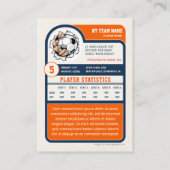 Vintage Custom Soccer Trading Card, Orange Player コーリングカード (裏面)