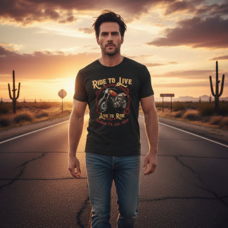 Vintage Customizable Dallas Tx. Ride to Live Retro Tシャツ