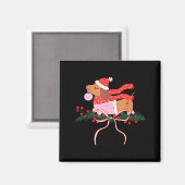 Vintage Cute Dachshund Christmas Wiener Dog Lover  マグネット (正面/裏面)