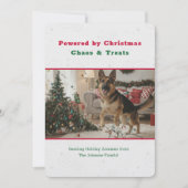 Vintage Cute Funny Dog Pet Photo Christmas シーズンカード (正面)