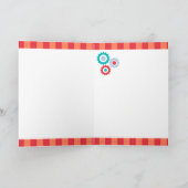 Vintage Cute Robot Toy Happy Birthday カード (内部)