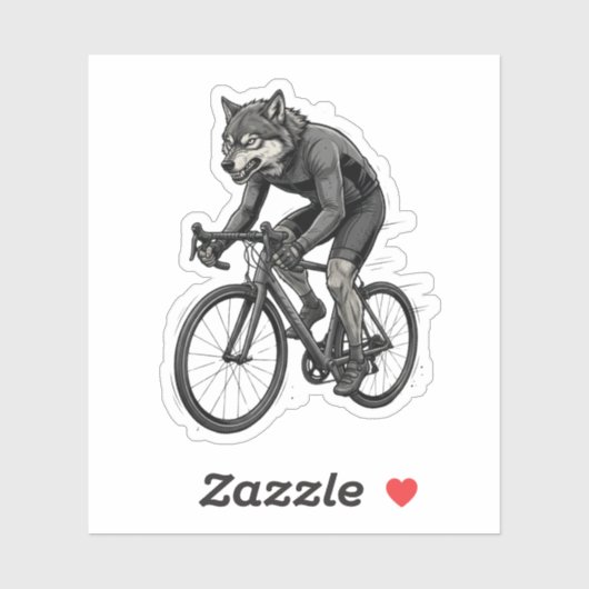 Vintage Cycling Wolf Fast Road Bike Rider シール (シート)