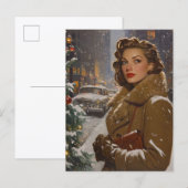 Vintage Cyristmas ポストカード (正面/裏面)