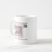 Vintage Czechoslovak ČSSR Stamp Artwork コーヒーマグカップ (正面左)