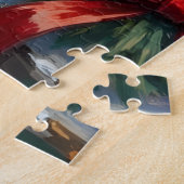 Vintage Dachshund by Cozy Christmas Window ジグソーパズル (側面)