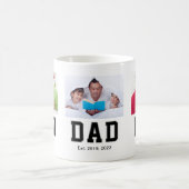 Vintage Dad Established Black Text 3 Photo コーヒーマグカップ (中央)